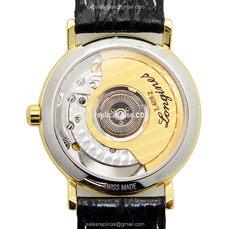 Longines Presence Replica - Automatic | Stainless Steel | White Dial | Leather Strap - View 3