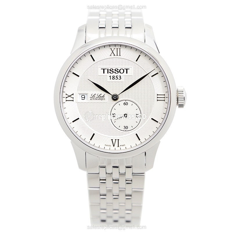 Tissot LE LOCLE Automatic - Stainless Steel Case - White Dial - Silver Strap - View 2