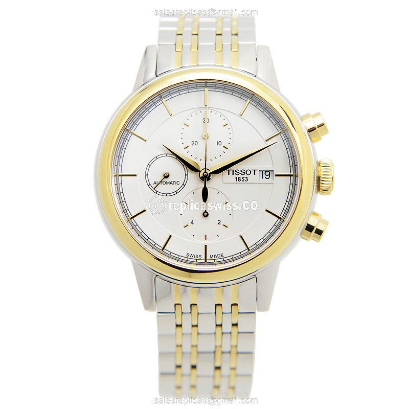 Tissot T-CLASSIC Replica - Automatic - Gold-Plated - Stainless Steel - White Dial - View 2