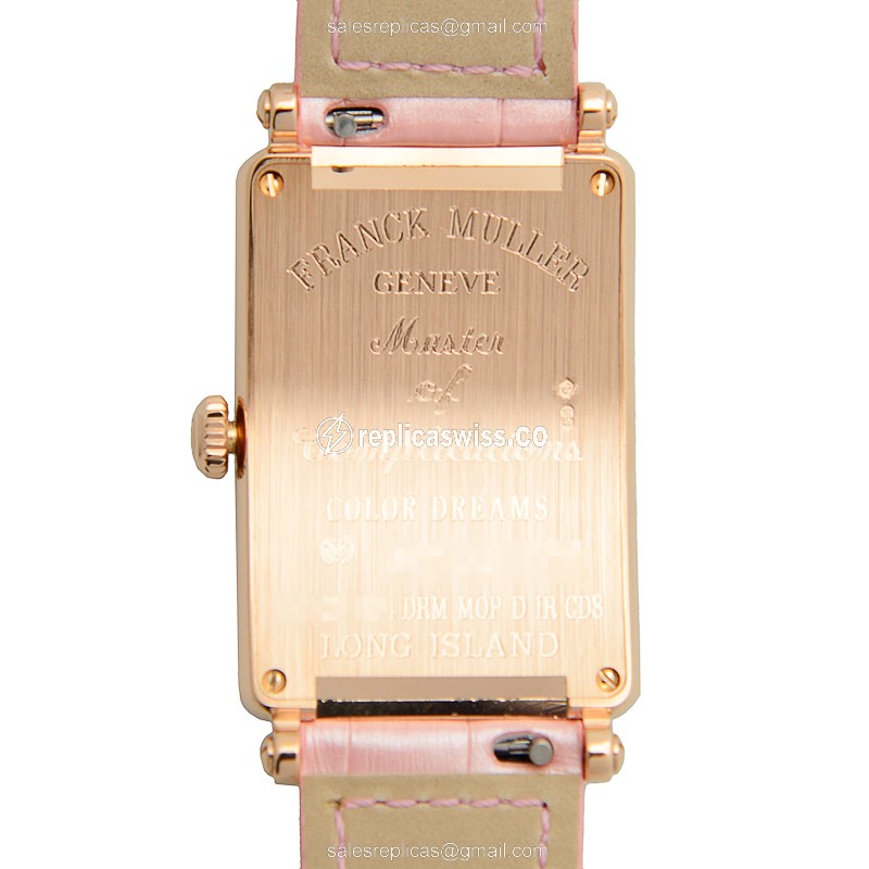 Franck Muller 952 QZ COL DRM MOP D 1R CD8 Long Island - Quartz - 18kt Rose Gold - Diamonds - Silver Dial - View 3
