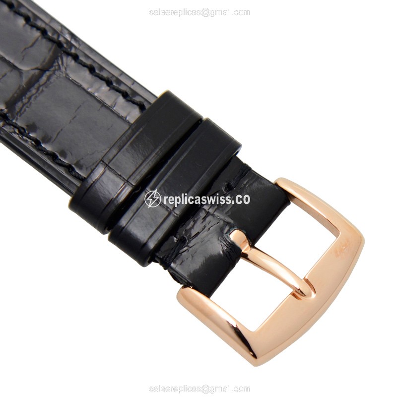 Franck Muller 902 QZ REL MOP - Quartz - 18kt Rose Gold - Silver Dial - Alligator Black Strap - Buckle Clasp - View 4
