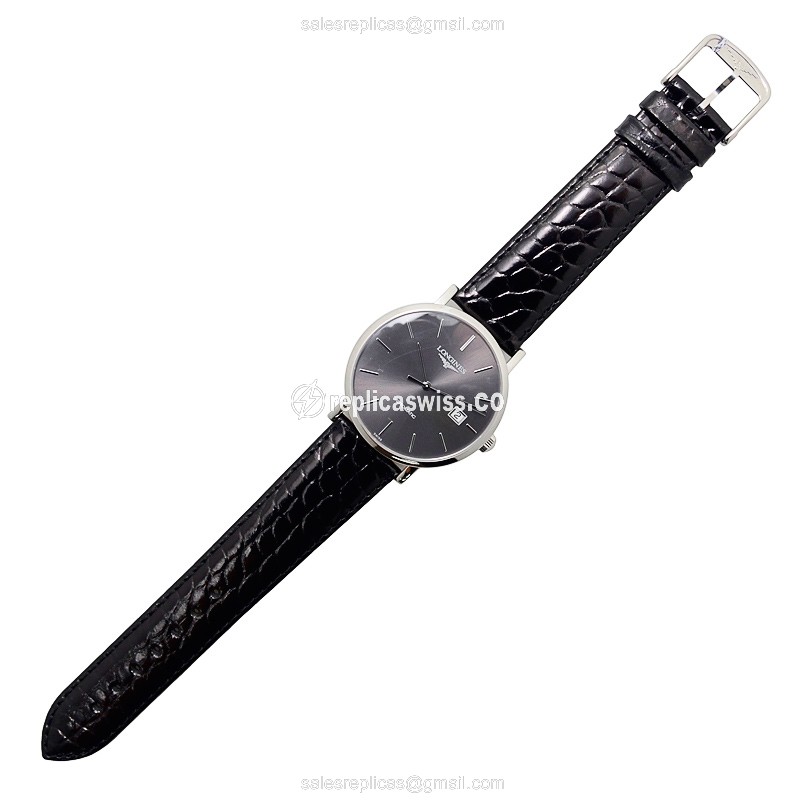 Longines L4.910.4.72.2 Replica - Automatic - Stainless Steel - Dark Grey Dial - View 2
