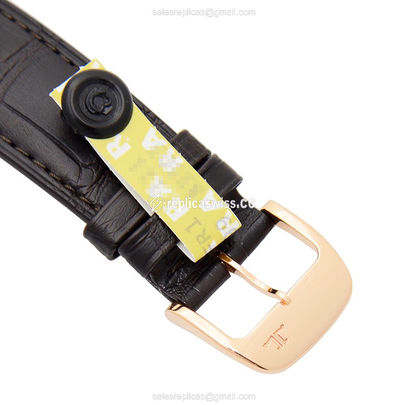Jaeger-Lecoultre Q1302501 Replica - Ultra Thin - Automatic - 18kt Rose Gold - Diamond Set Dial - Brown Alligator Strap - View 4