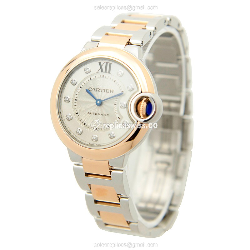 Cartier W3BB0006 BALLON BLEU Automatic 18kt Rose Gold & Steel - View 3