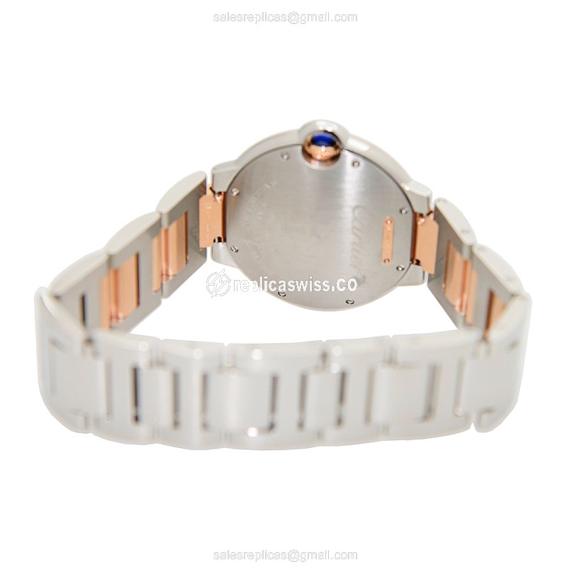 Cartier Ballon Bleu Replica - Automatic - Rose Gold - Silver Dial - View 4