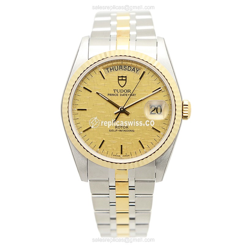 Tudor Replica Watch - Automatic - Gold Dial - 18kt/Steel - View 2