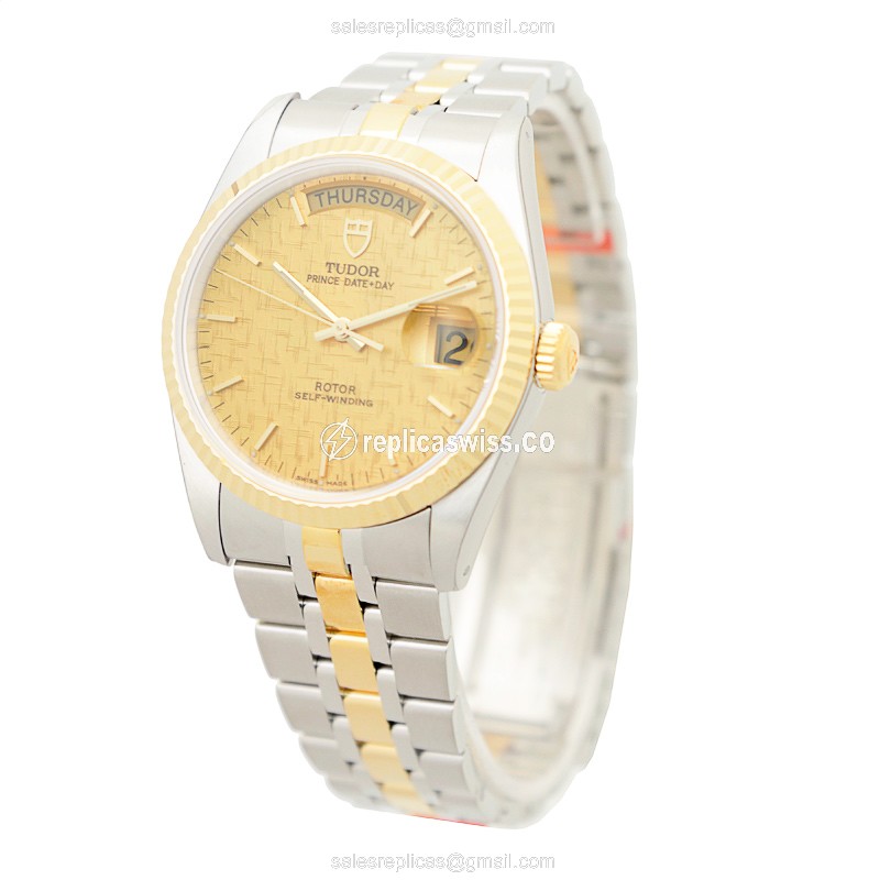 Tudor Replica Watch - Automatic - Gold Dial - 18kt/Steel - View 3
