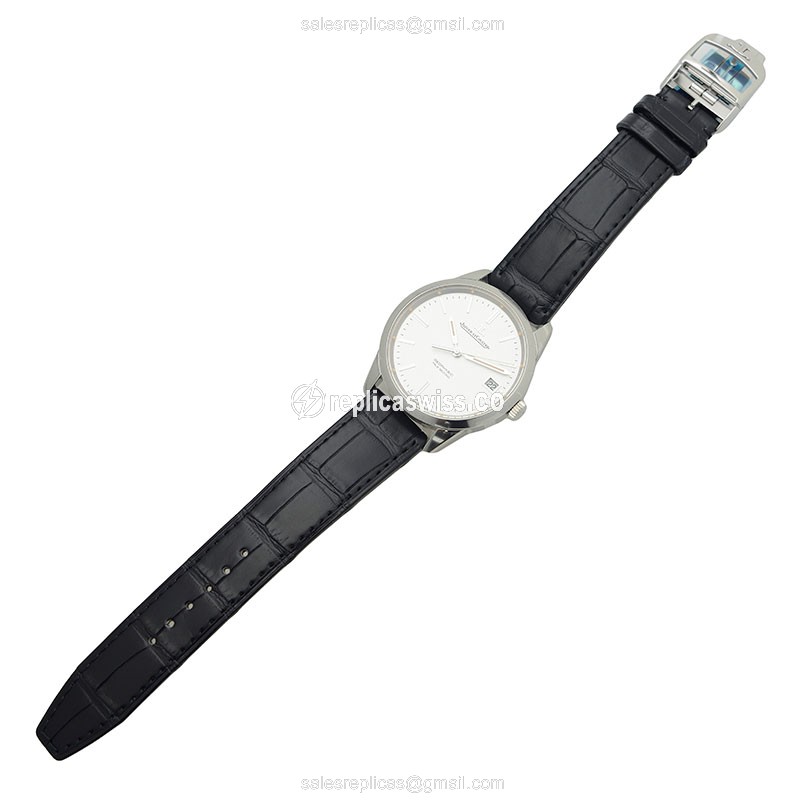 Jaeger-Lecoultre Q8018420 GEOPHYSIC - Automatic - Steel Case - White Dial - Black Alligator Strap - View 2