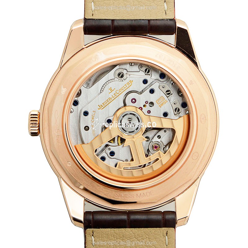 Jaeger-Lecoultre Q8102520 GEOPHYSIC - Automatic - Rose Gold Case - Blue Dial - Brown Alligator Strap - View 3