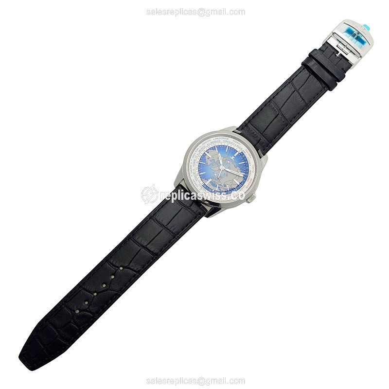 Jaeger-Lecoultre Q8108420 GEOPHYSIC - Automatic - Blue Dial - Steel Case - Black Alligator Strap - View 2