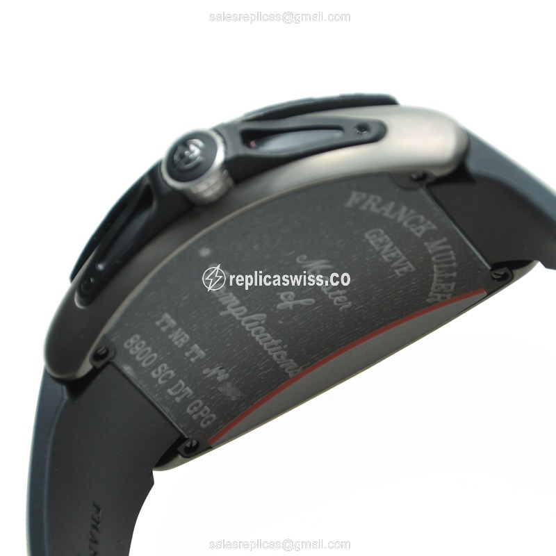 Franck Muller Conquistador GPG - Automatic - Titanium Case - Black Dial - Black Alligator Strap - View 4