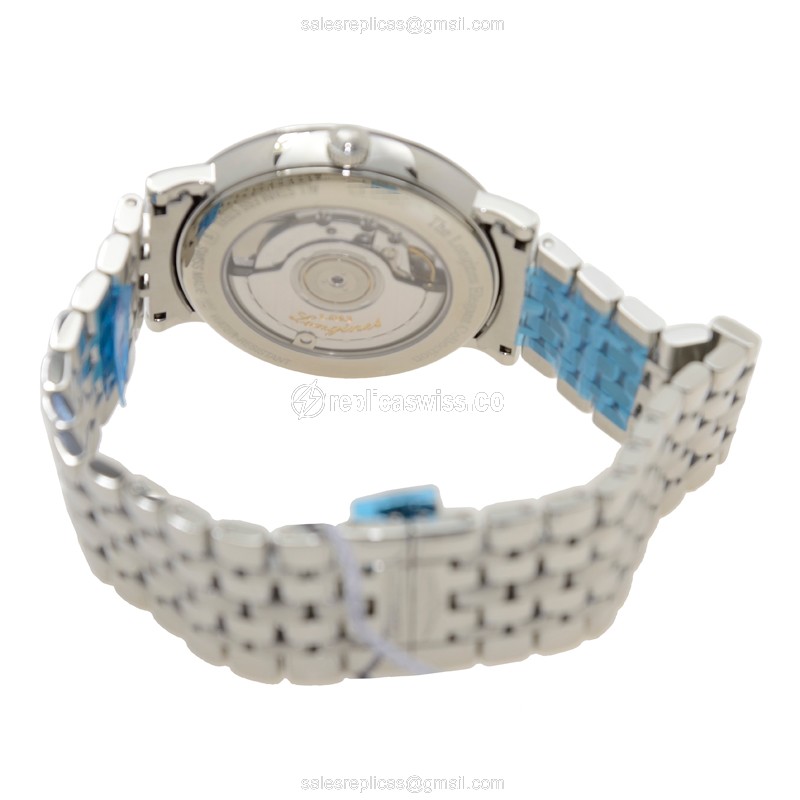 Longines L4.910.4.11.6 Replica - Automatic - Steel Case - White Dial, Silver Clasp - View 4