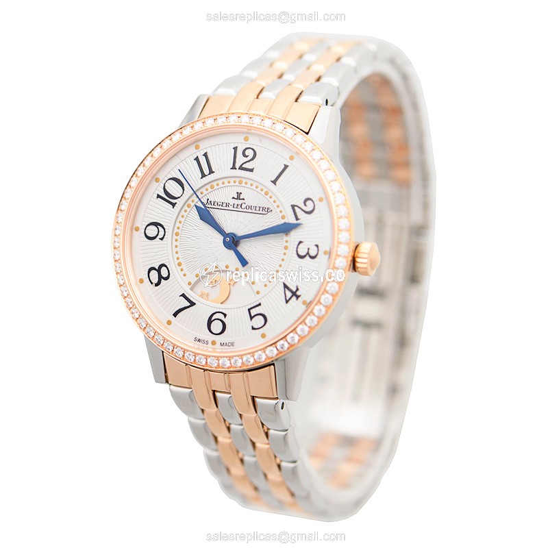 Jaeger-Lecoultre Rendez-Vous Replica - Automatic - 18kt Rose Gold - Diamond Dial - Silver Case - View 3