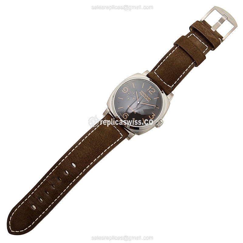 Panerai PAM00619 RADIOMIR - Automatic - Titanium Case - Brown Dial - Brown Cowhide Strap - View 2