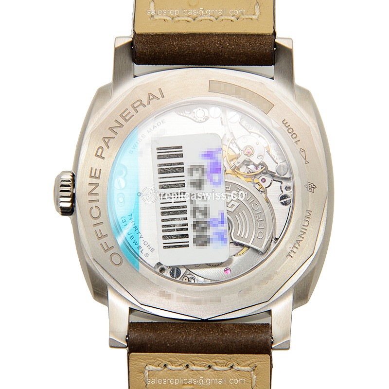 Panerai PAM00619 RADIOMIR - Automatic - Titanium Case - Brown Dial - Brown Cowhide Strap - View 3