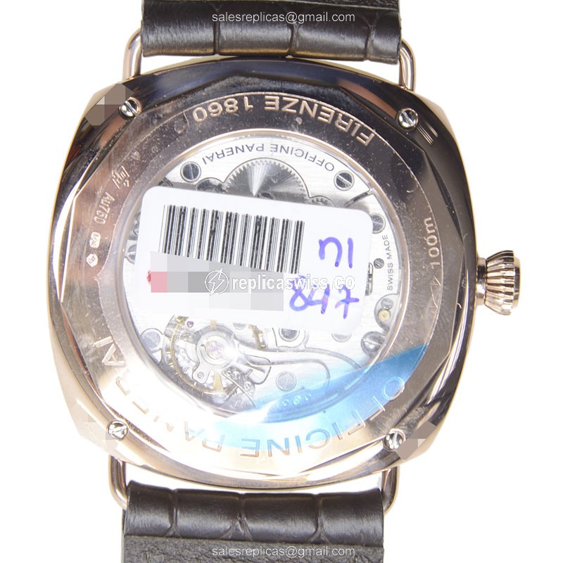 Panerai PAM00439 RADIOMIR - Manual - 18kt Gold - Brown Dial - Alligator Brown Buckle - View 3