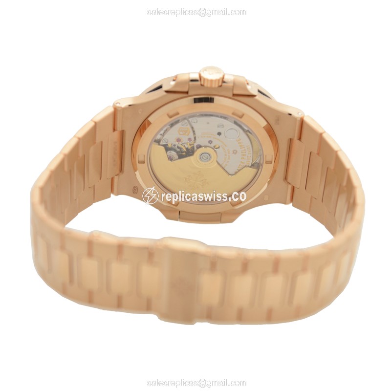 Patek Philippe 5723/1R-001 Replica - Automatic - Rose Gold - Diamond Bezel - 18kt Gold Bracelet - View 4