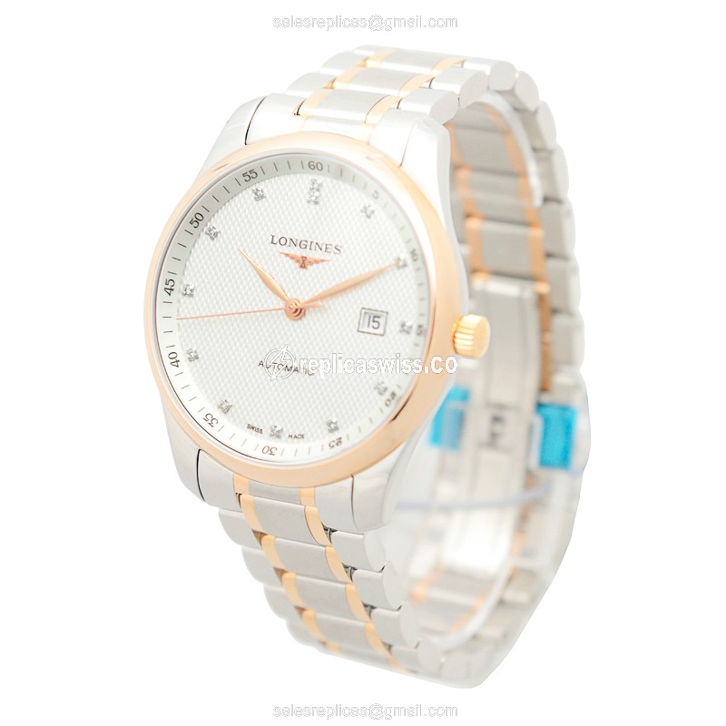 Rolex L2.893.5.77.7 Replica - Automatic - Gold-Plated & Stainless Steel - Silver Dial - View 3