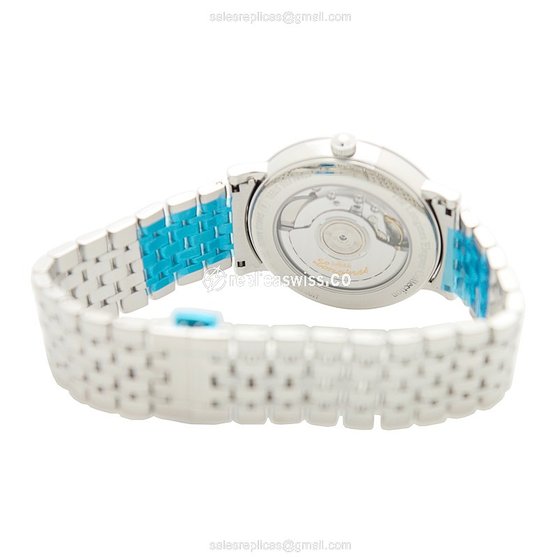 Longines L4.910.4.12.6 Replica - Automatic - Steel Case - White Dial, Silver Clasp - View 4