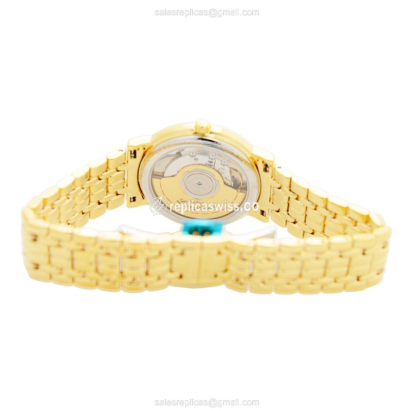 Longines Presence Replica - Automatic - Gold-Plated Case - White Dial - View 4