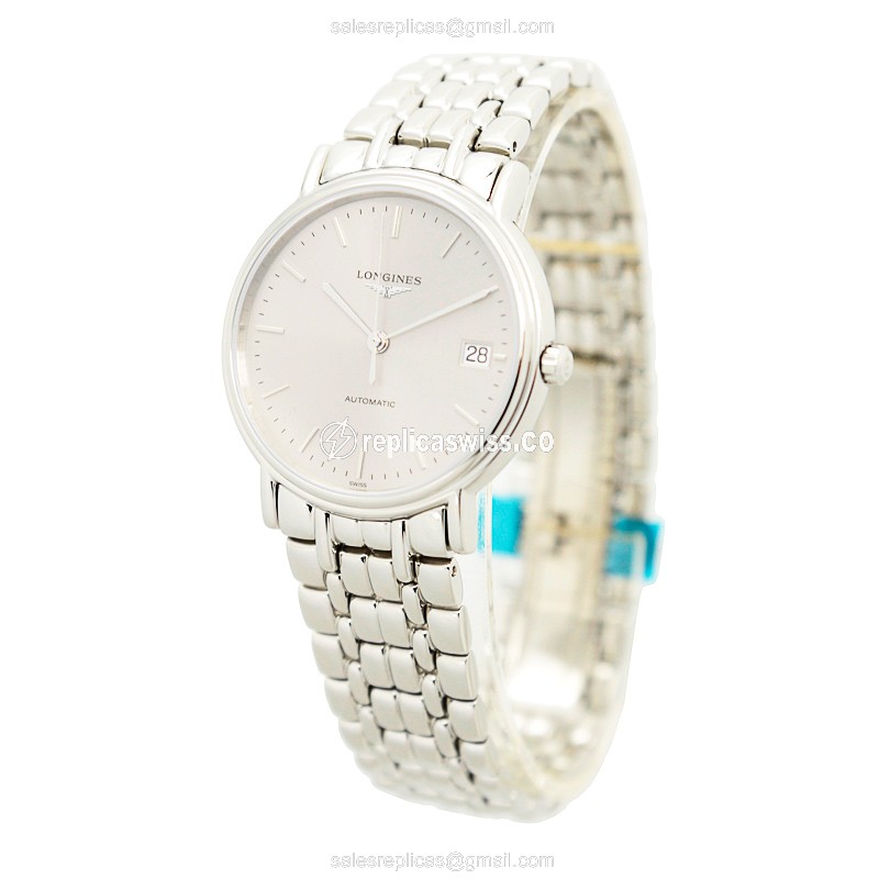 Longines PRESENCE Replica - Automatic - Steel Case - Silver Dial - View 3