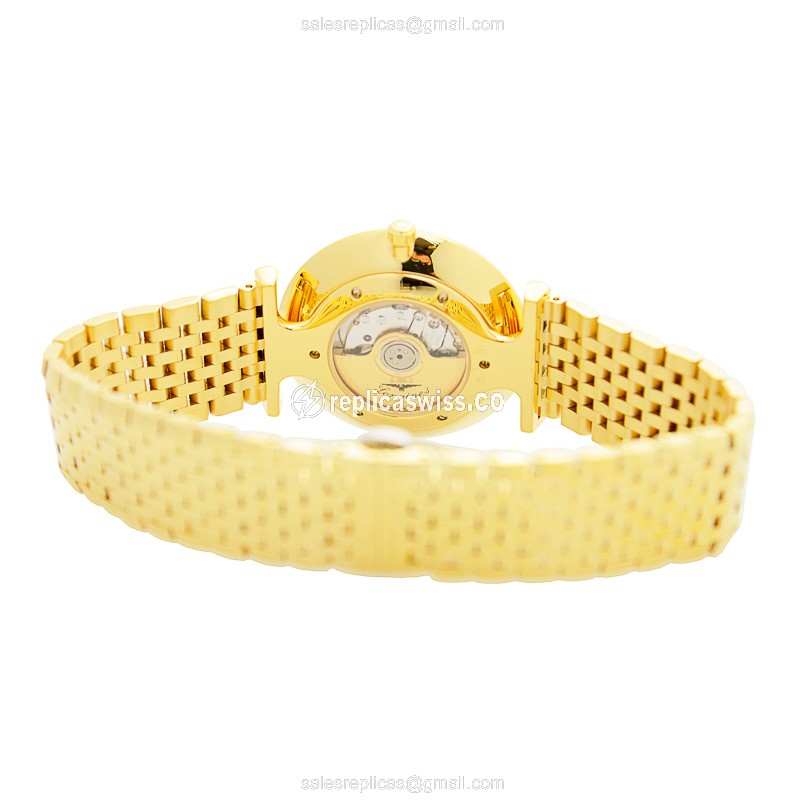 Longines LA GRANDE Replica - Automatic - Gold-Plated Case, White Dial - View 4