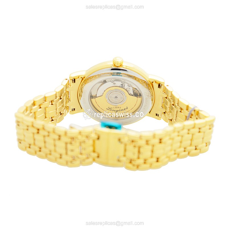 Longines Presence Replica - Automatic - Gold Case - White Dial - View 4