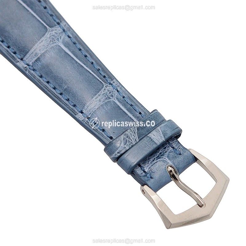 Patek Philippe 4947G-001 Replica - Automatic - White Gold - Blue Dial - Diamond - Buckle Clasp - View 4