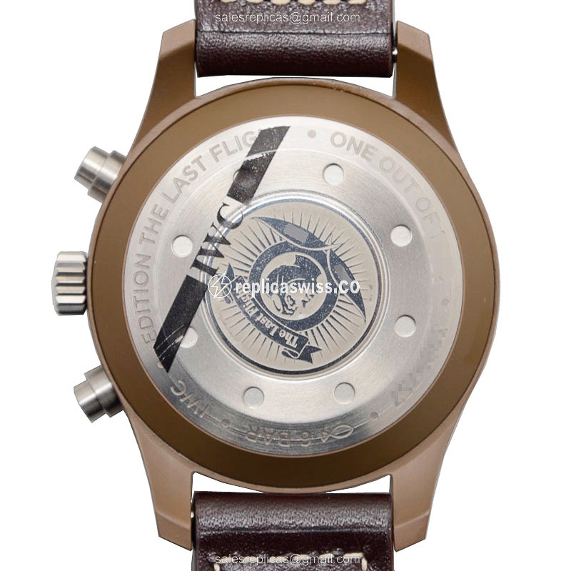 IWC PILOTS Replica - Automatic - Ceramic - Brown Dial - Brown Cowhide - Sapphire Crystal - View 3