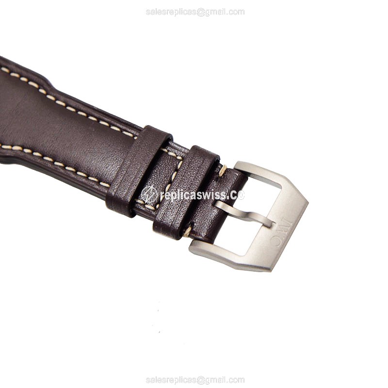 IWC PILOTS Replica - Automatic - Ceramic - Brown Dial - Brown Cowhide - Sapphire Crystal - View 4