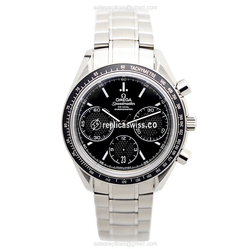 Omega Speedmaster Replica - Automatic - Stainless Steel - Black Dial - Silver Clasp - View 2