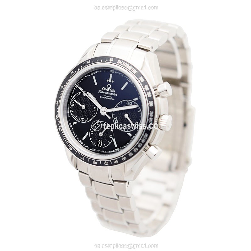 Omega Speedmaster Replica - Automatic - Stainless Steel - Black Dial - Silver Clasp - View 3