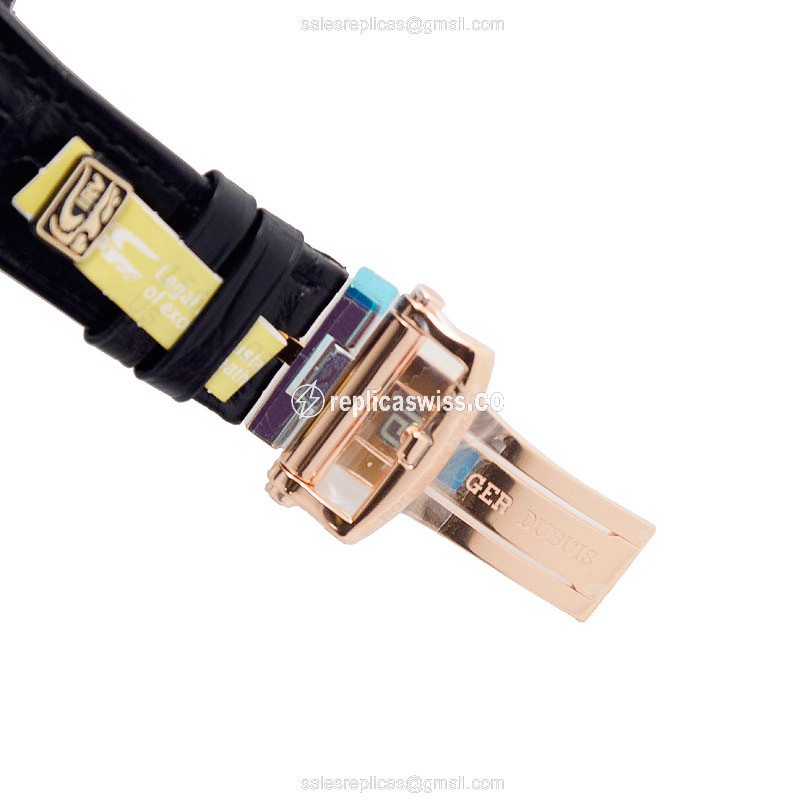Roger Dubuis RDDBEX0422 EXCALIBUR - Automatic - 18kt Rose Gold - Skull Dial - Black Alligator Strap - View 4