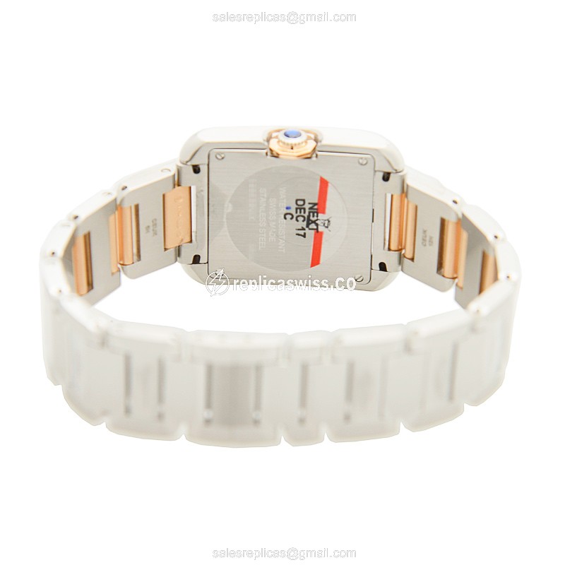 Cartier Tank Replica Watch - Quartz - Steel - Silver Dial - View 4