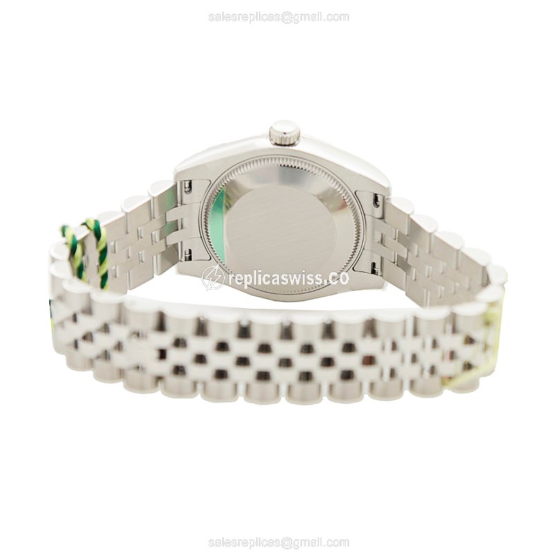Rolex Datejust 178274-0090 Replica - Automatic - 18kt White Gold - Steel Case & Dial - Silver Strap - View 4