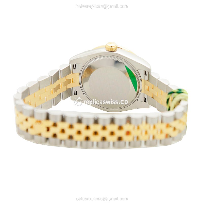 Rolex Datejust Replica - 18kt Gold - Automatic - Silver Dial, Steel Clasp & Strap - View 4