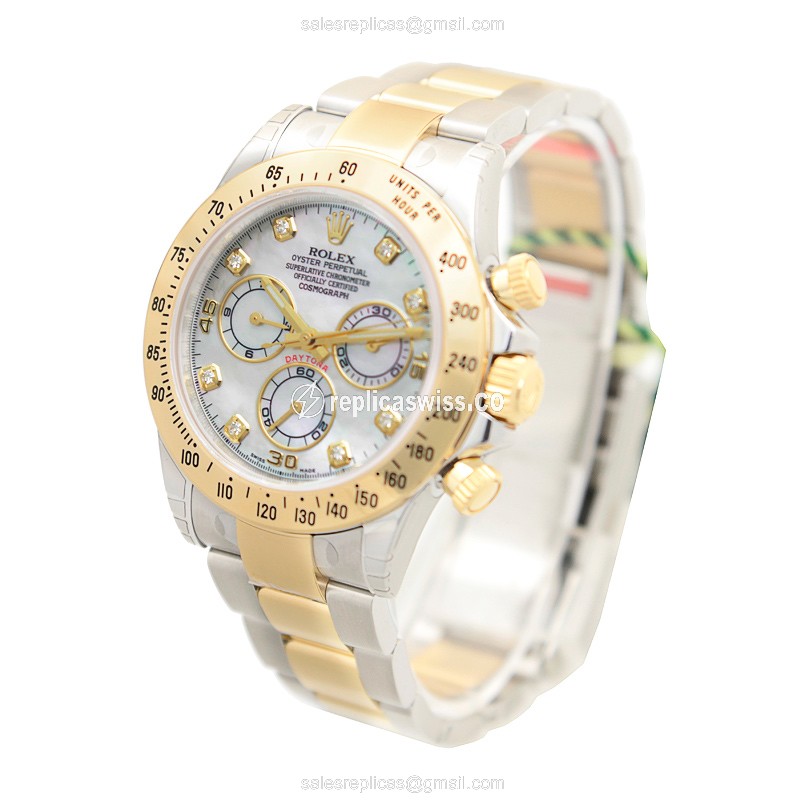Rolex Daytona Replica - Automatic | Silver Dial | Clasp | Silver Strap - View 3