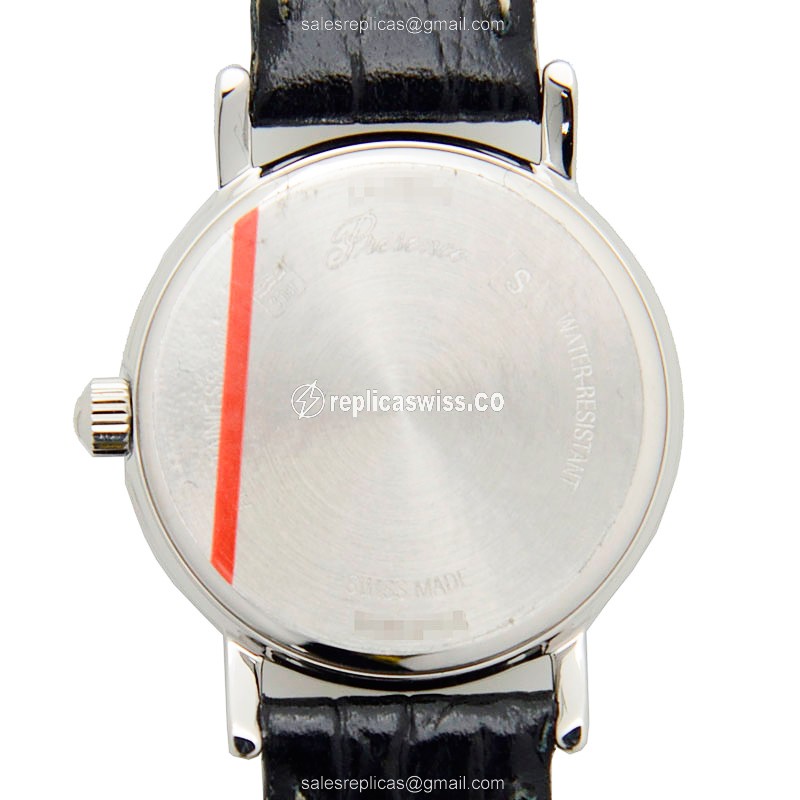 Longines Presence Replica - Quartz - Stainless Steel - White Dial, Leather Strap - View 3