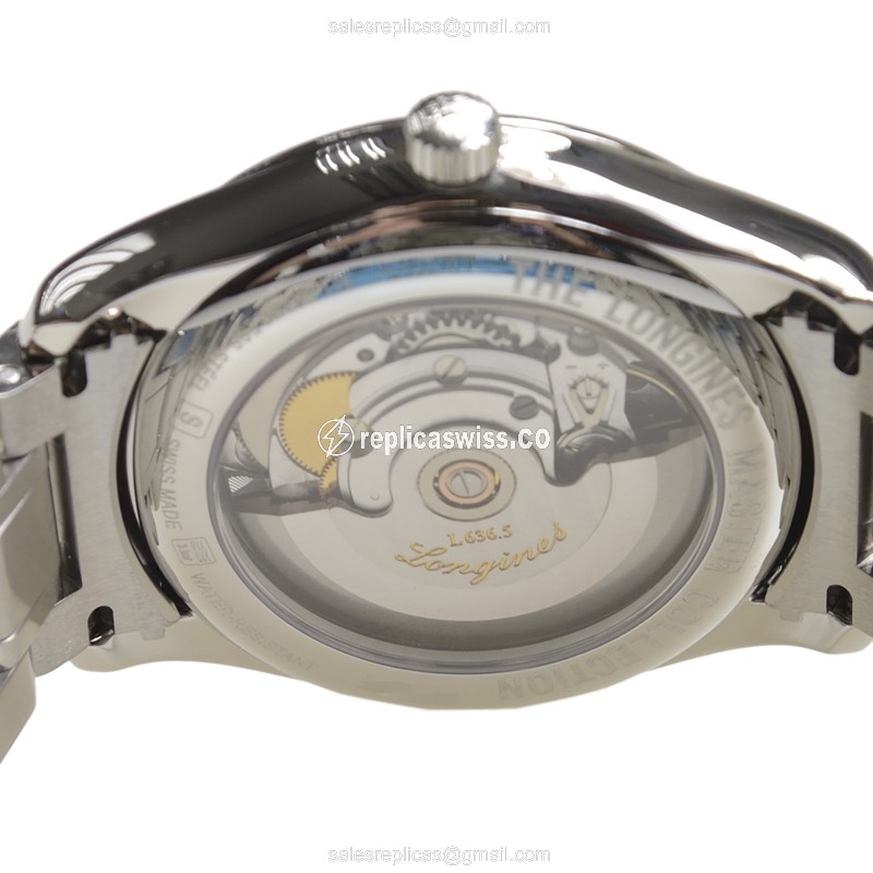Longines L2.755.4.51.6 Replica - Automatic - Steel Case - Black Dial, Silver Clasp - View 4