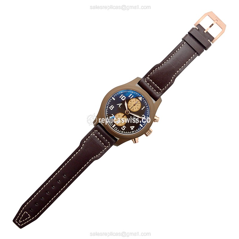 IWC IW388006 PILOTS Replica - Automatic - Ceramic Case - Brown Dial & Brown Cowhide Strap - View 2