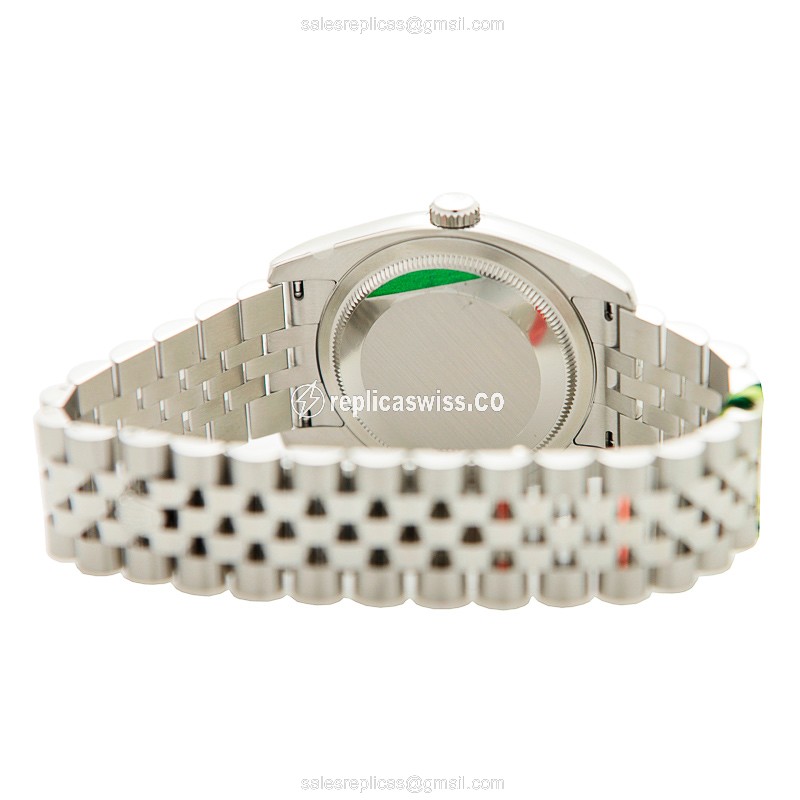 Rolex Datejust Replica - Automatic - 18kt White Gold & Steel - Silver Dial - Steel Clasp - View 4