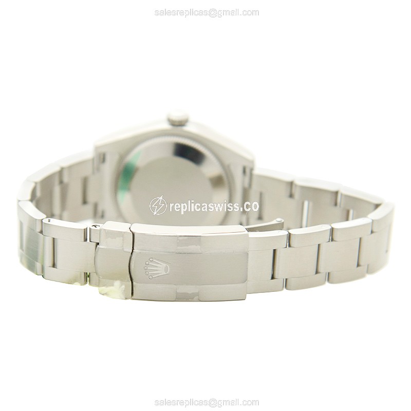 Rolex 177200SVAR39MAXI Oyster Perpetual Automatic Stainless Steel Replica | Steel Case | Silver Dial | Automatic Movement - View 4