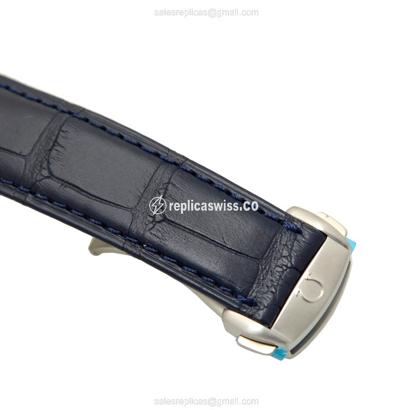 Omega Seamaster 231.13.43.22.03.002 - Automatic - Blue Dial - Leather Blue Strap - View 4