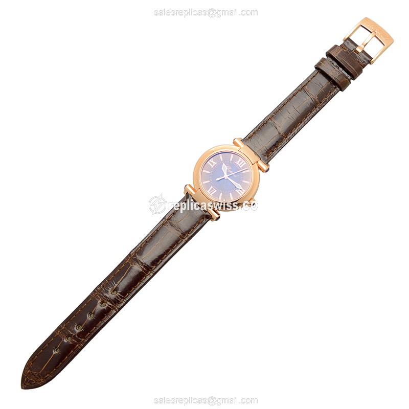 Chopard Imperiale Quartz 18kt Rose Gold - Brown Dial - Buckle Clasp - View 2