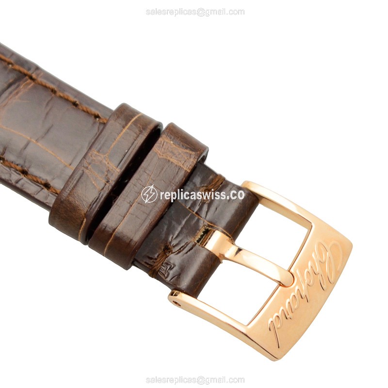 Chopard Imperiale Quartz 18kt Rose Gold - Brown Dial - Buckle Clasp - View 4