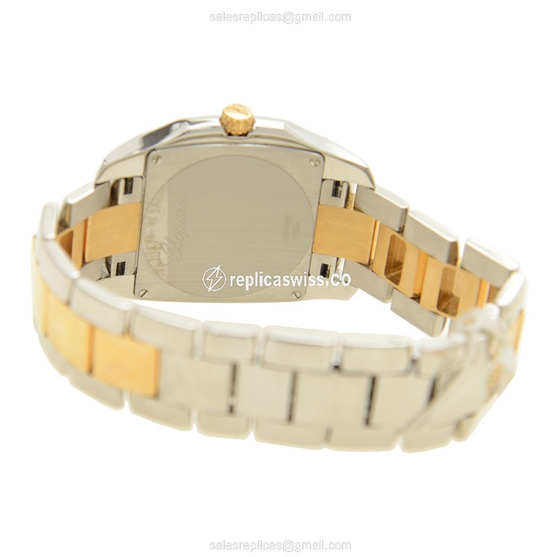 Chopard TWO O TEN Quartz - 18kt Rose Gold & Steel - White Dial - Silver Clasp - View 4