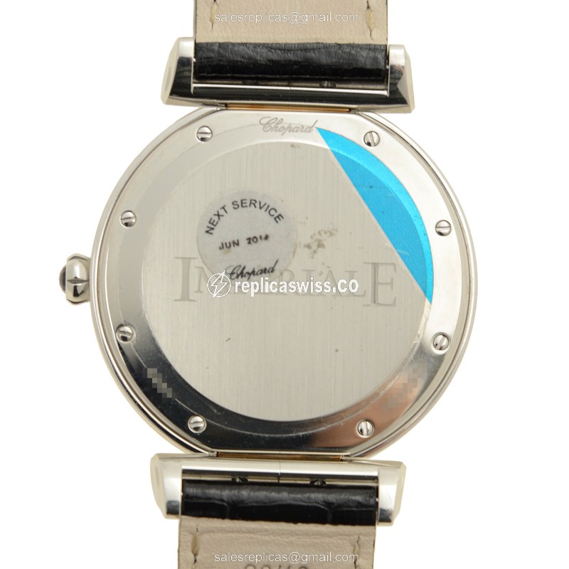 Chopard Imperiale Replica - Automatic - Steel Case - Silver Dial - Black Alligator Strap - View 3