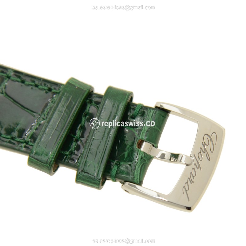 Chopard Imperiale Quartz - Green Dial - Steel Case - Green Alligator Strap - Sapphire Crystal - View 4