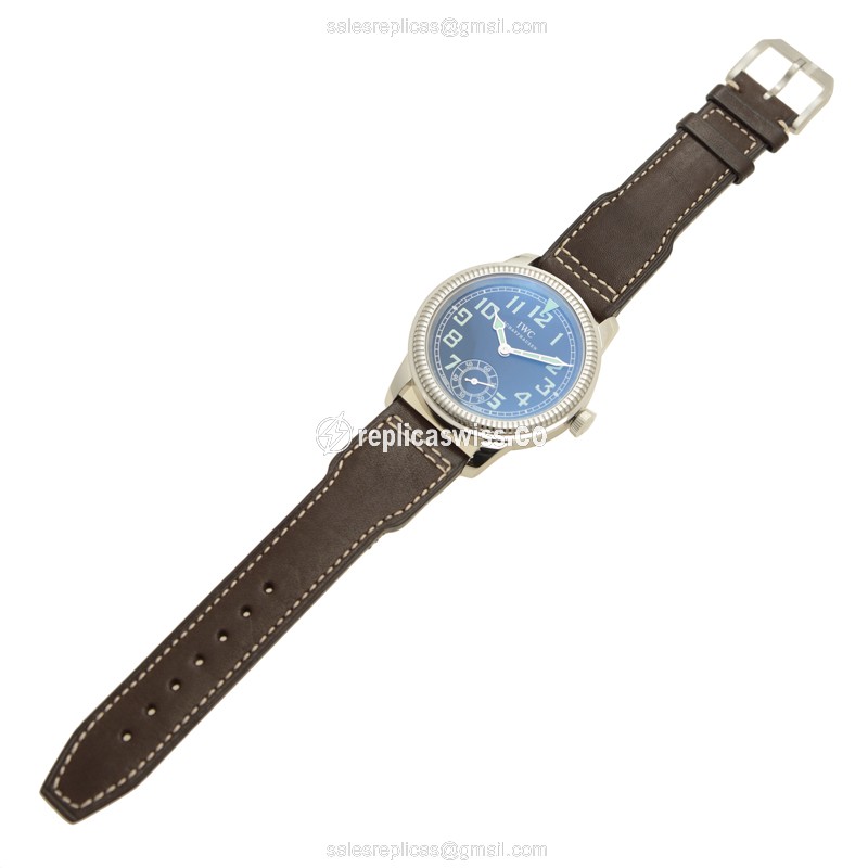 IWC PILOTS Manual Wind - Black Dial - Brown Cowhide - Buckle Clasp - View 2