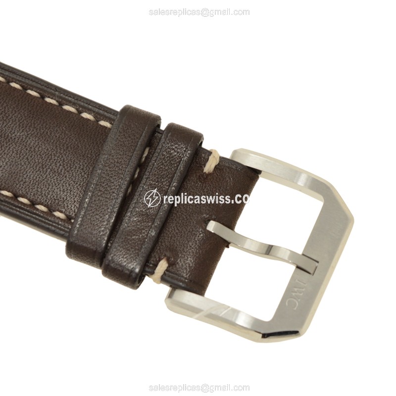 IWC PILOTS Manual Wind - Black Dial - Brown Cowhide - Buckle Clasp - View 4